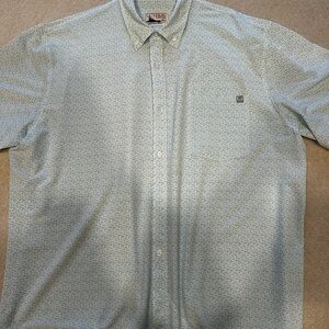 Huk Men’s Button Down Shirt with Fishing Lures